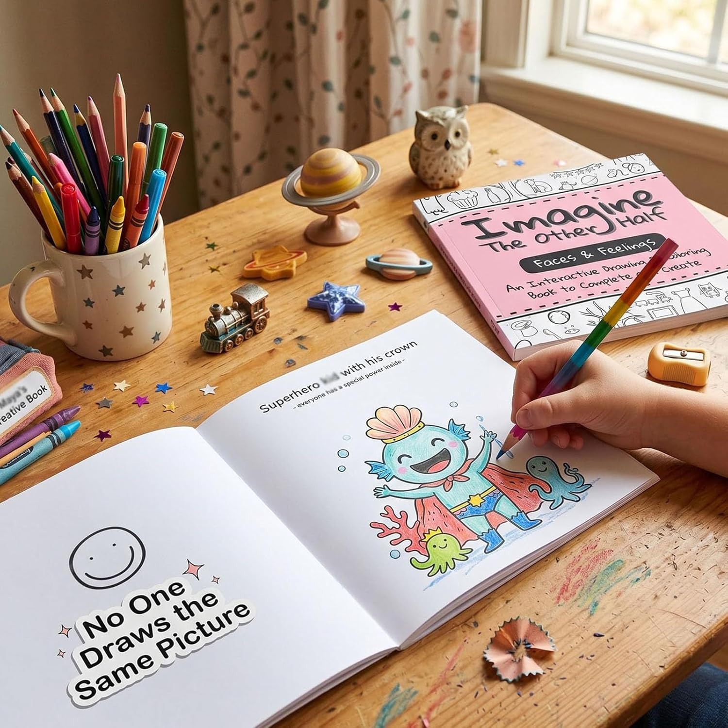 Imagine The Other Half: An Interactive Drawing & Coloring Book