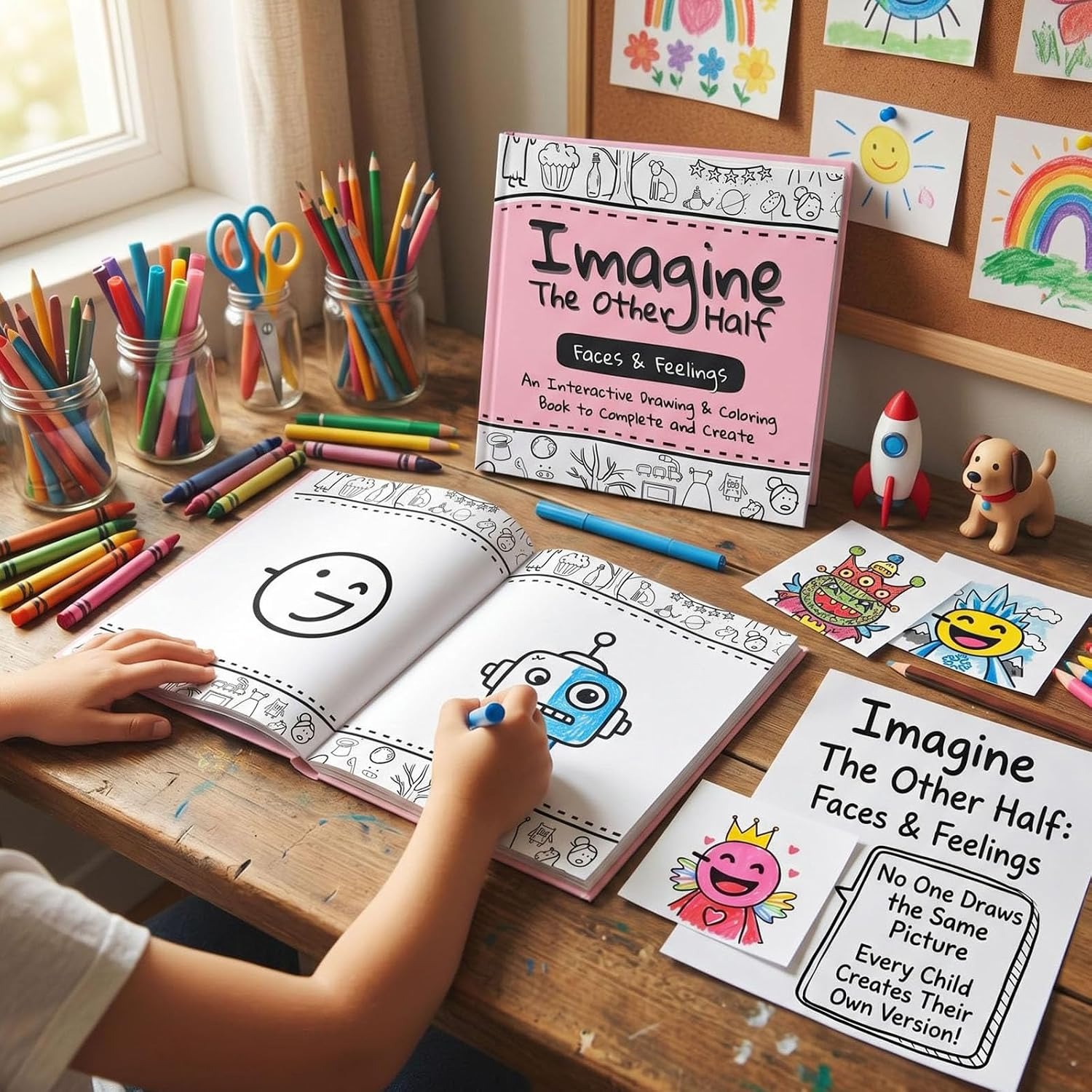 Imagine The Other Half: An Interactive Drawing & Coloring Book
