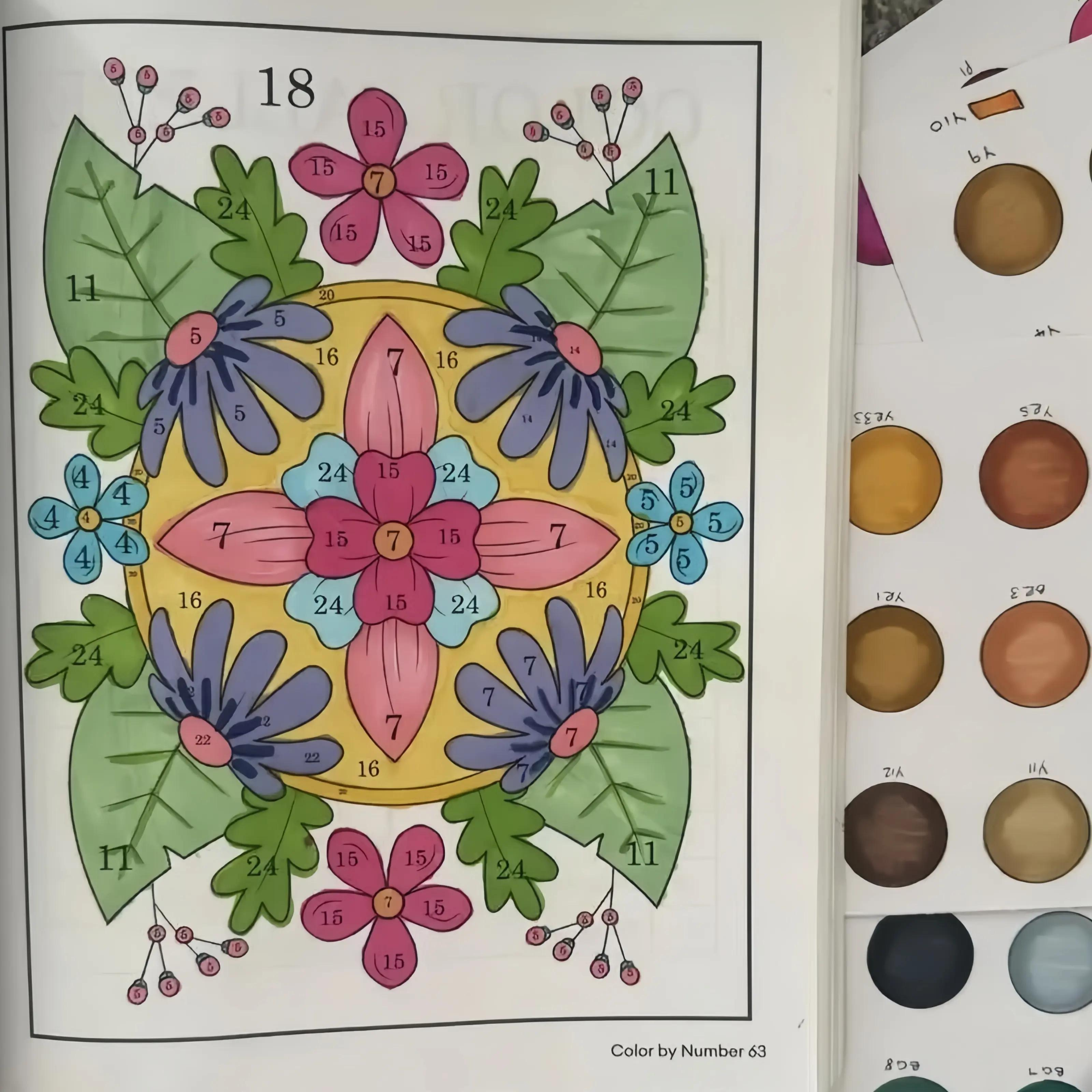Color By Number For Adults:75 Beautiful Pictures Designed For Fun