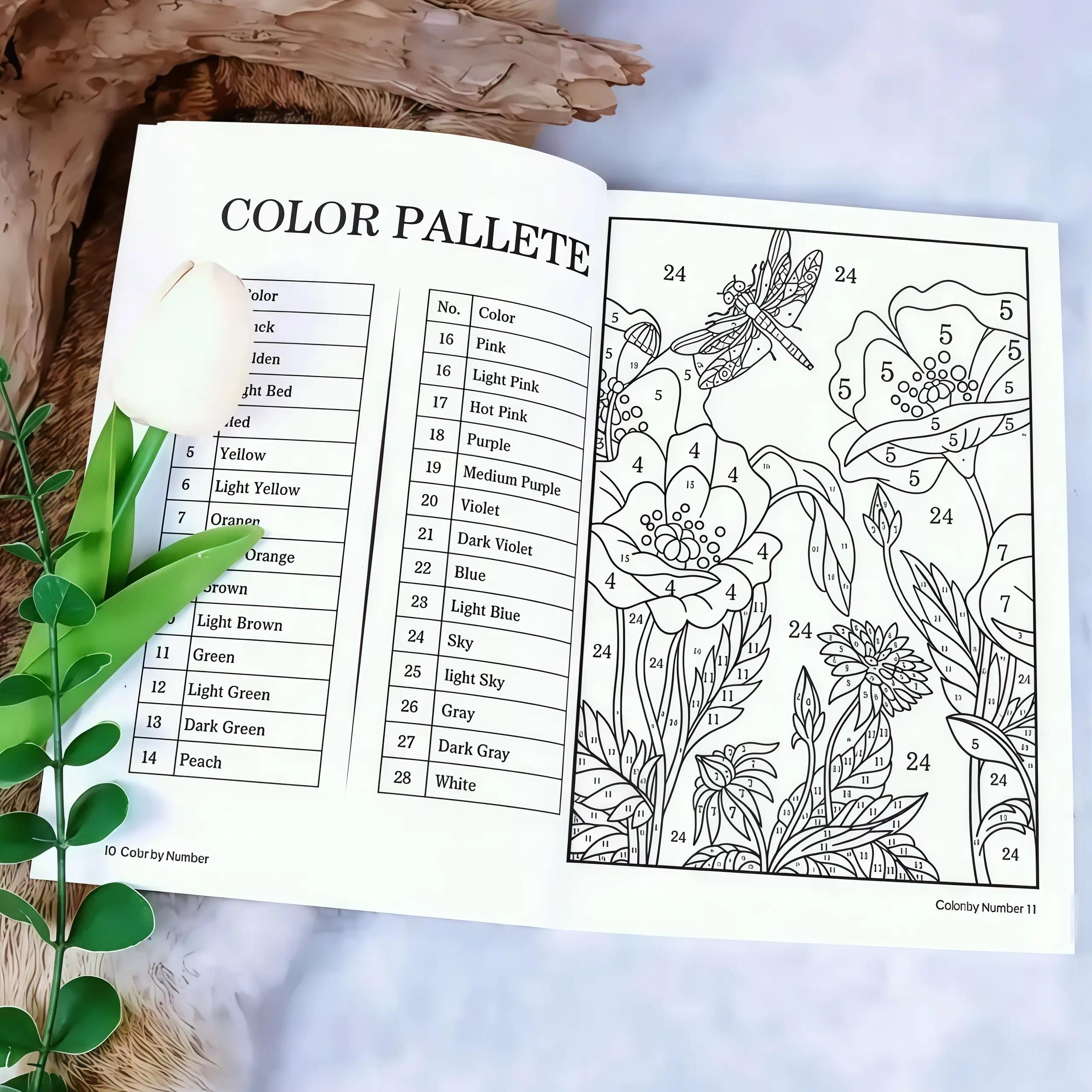 Color By Number For Adults:75 Beautiful Pictures Designed For Fun