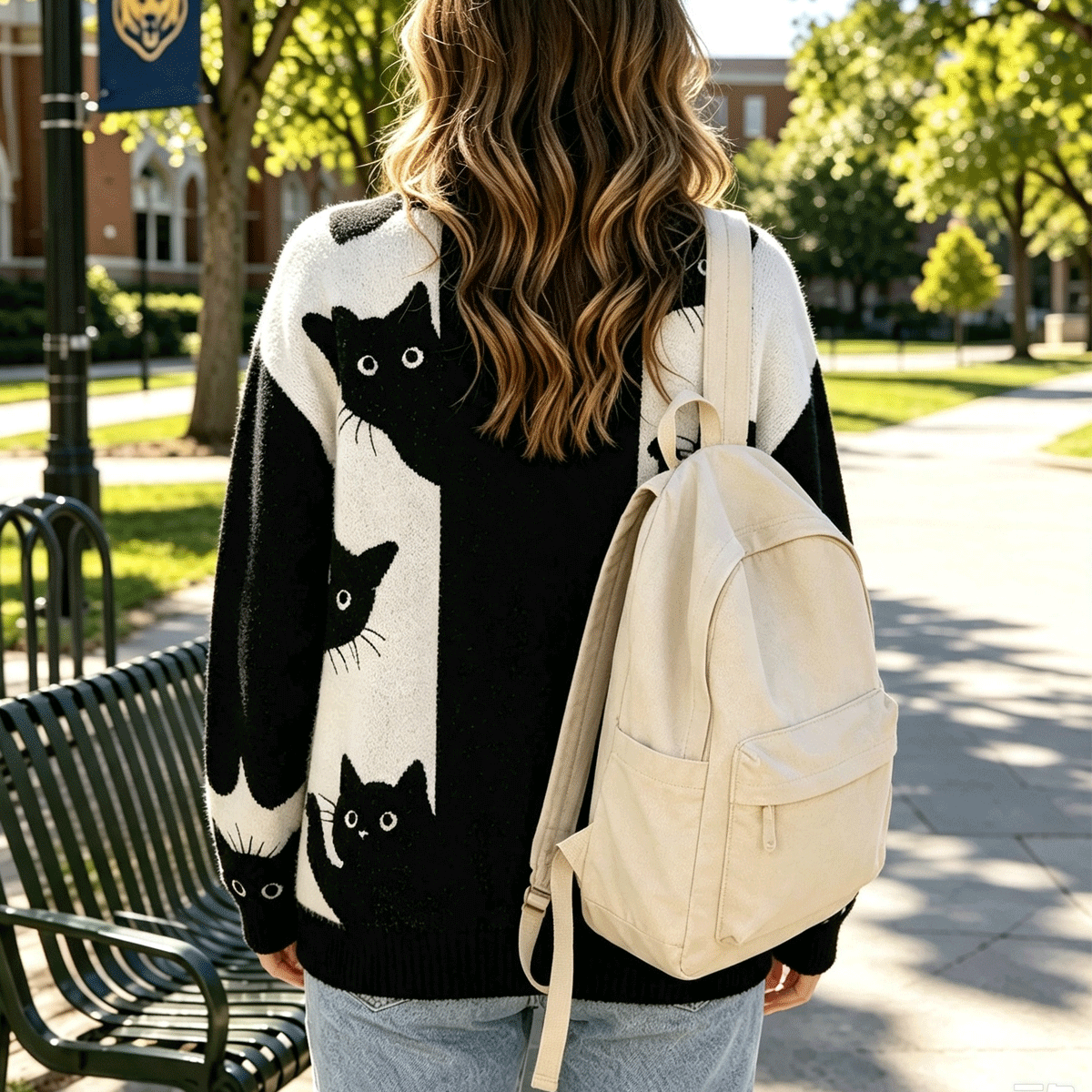 Peekaboo Cats All-Over Print Cardigan Sweaters