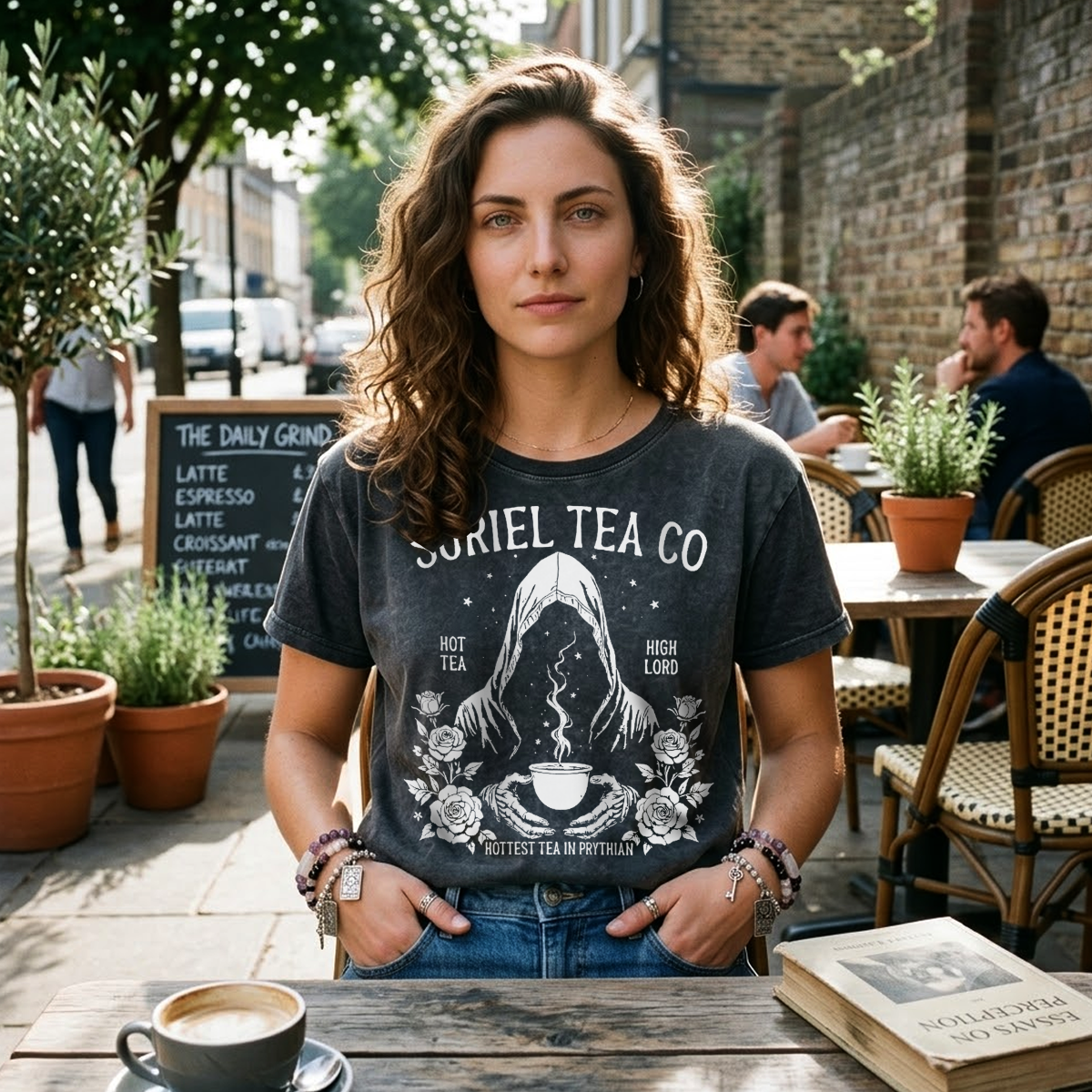 Moonnora A Court Of Thorns and Roses Mysterious Reader Tarot Card On Comfort Colors Washed T-Shirt
