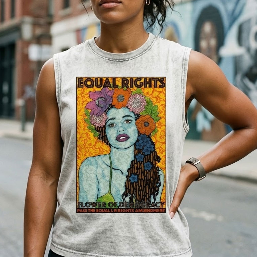 Moonnora Equal Rights Tarot Card On Comfort Colors Washed Tank