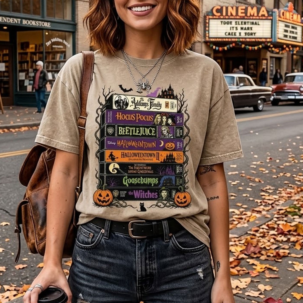 Moonnora Vintage Halloween VHS Tarot Card On Comfort Colors Washed T-Shirt