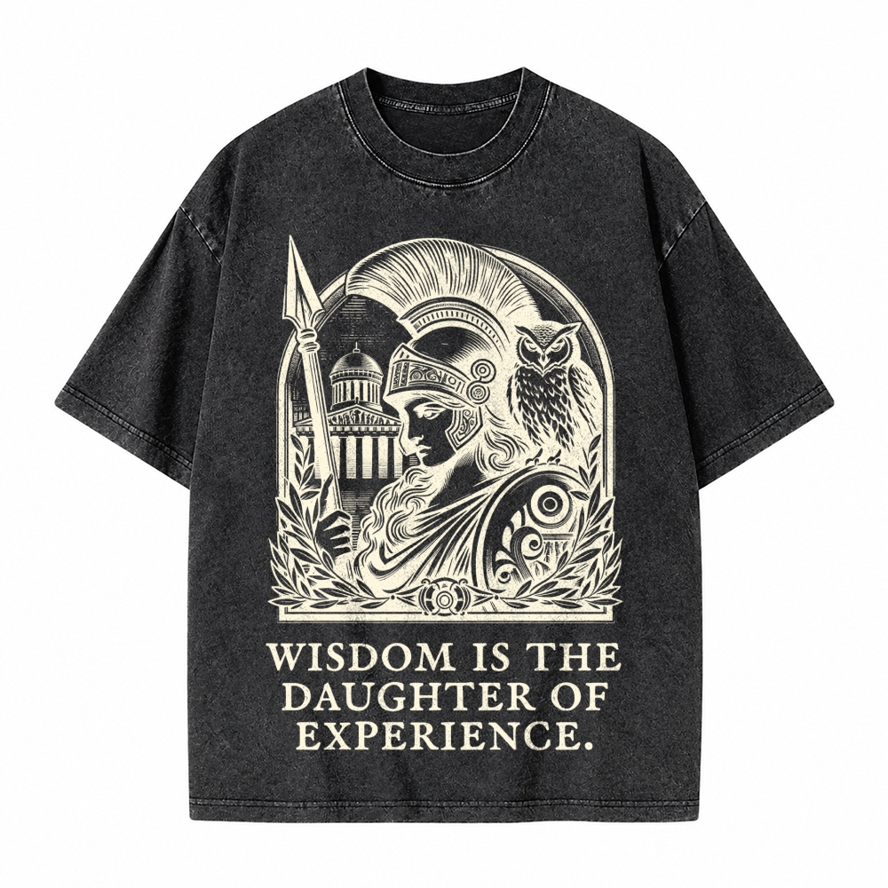 Moonnora Athena Goddess Greek Mythology Tarot Card On Comfort Colors Washed T-Shirt