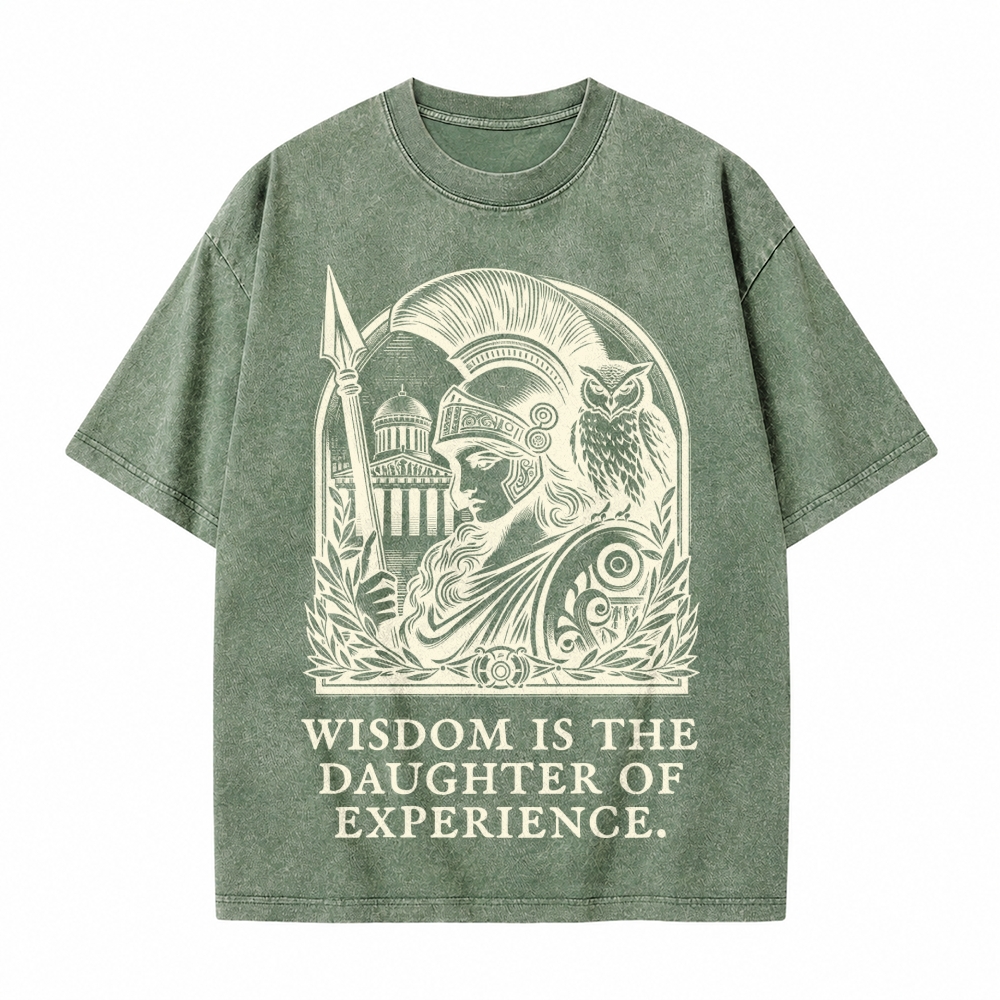 Moonnora Athena Goddess Greek Mythology Tarot Card On Comfort Colors Washed T-Shirt