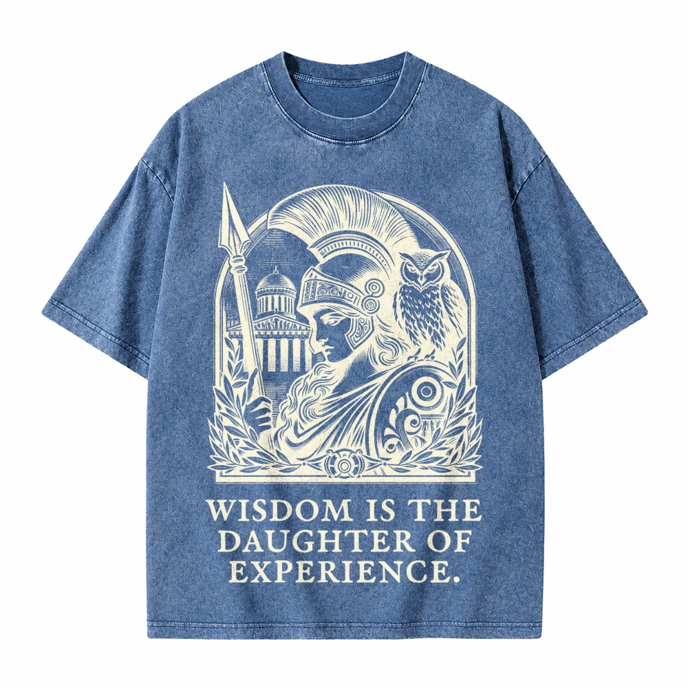 Moonnora Athena Goddess Greek Mythology Tarot Card On Comfort Colors Washed T-Shirt