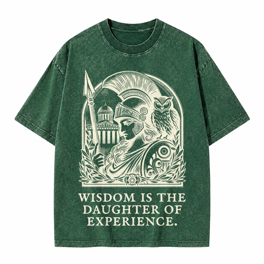 Moonnora Athena Goddess Greek Mythology Tarot Card On Comfort Colors Washed T-Shirt