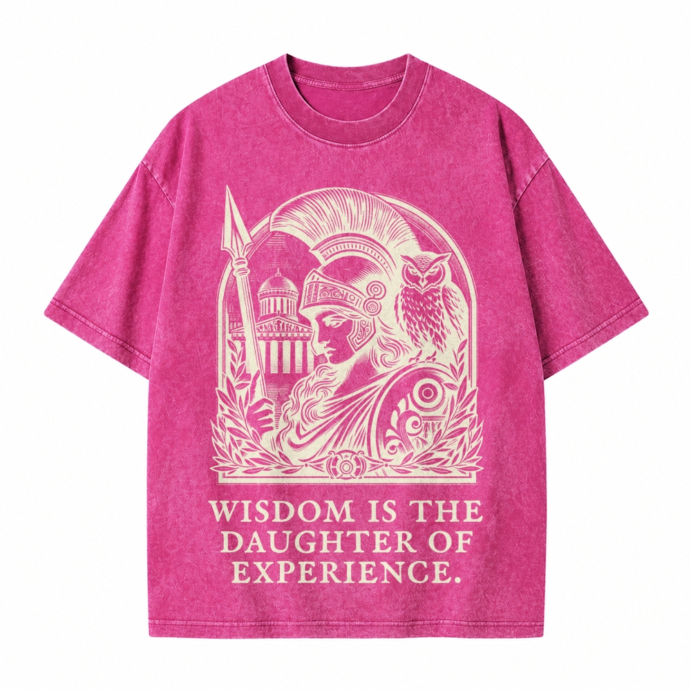 Moonnora Athena Goddess Greek Mythology Tarot Card On Comfort Colors Washed T-Shirt