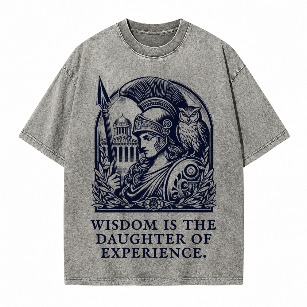 Moonnora Athena Goddess Greek Mythology Tarot Card On Comfort Colors Washed T-Shirt