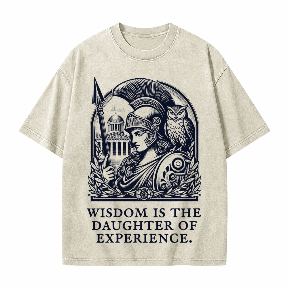 Moonnora Athena Goddess Greek Mythology Tarot Card On Comfort Colors Washed T-Shirt