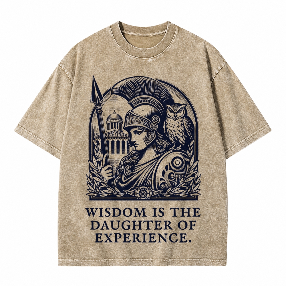 Moonnora Athena Goddess Greek Mythology Tarot Card On Comfort Colors Washed T-Shirt