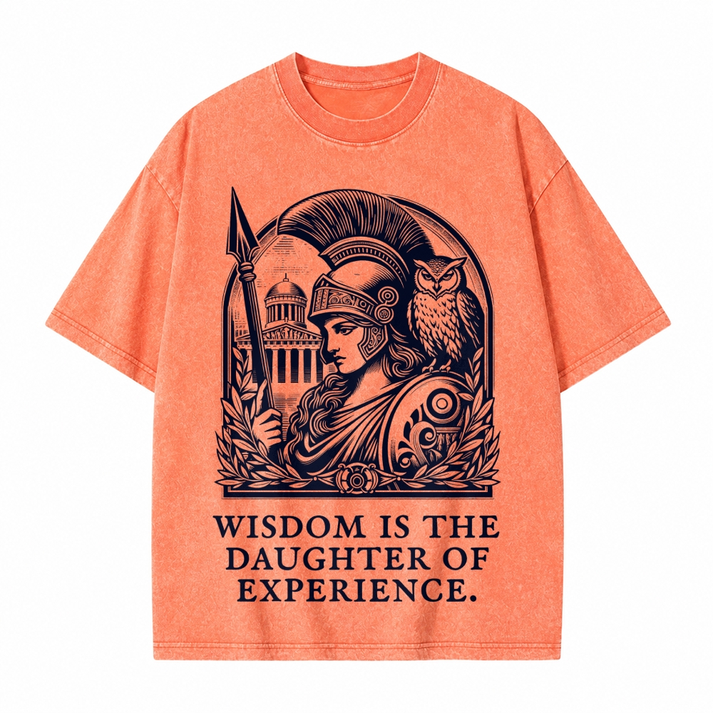 Moonnora Athena Goddess Greek Mythology Tarot Card On Comfort Colors Washed T-Shirt