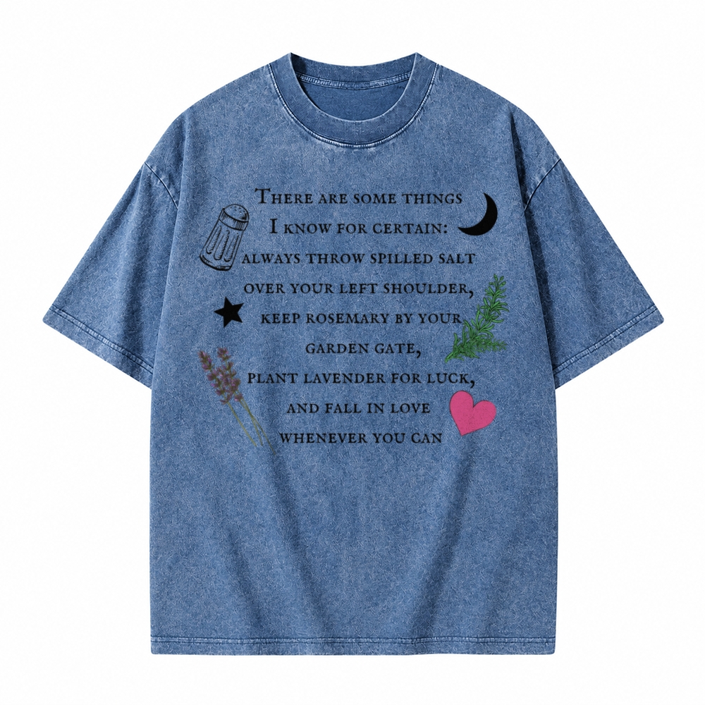 Moonnora Practical Magic Witchy Graphic Tarot Card On Comfort Colors Washed T-Shirt