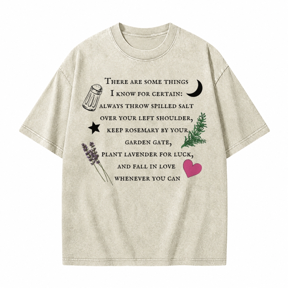 Moonnora Practical Magic Witchy Graphic Tarot Card On Comfort Colors Washed T-Shirt