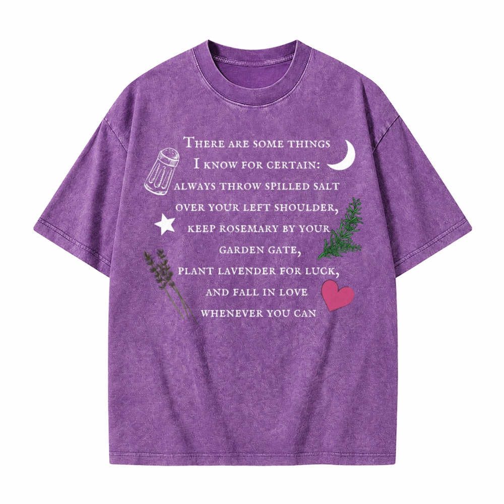 Moonnora Practical Magic Witchy Graphic Tarot Card On Comfort Colors Washed T-Shirt