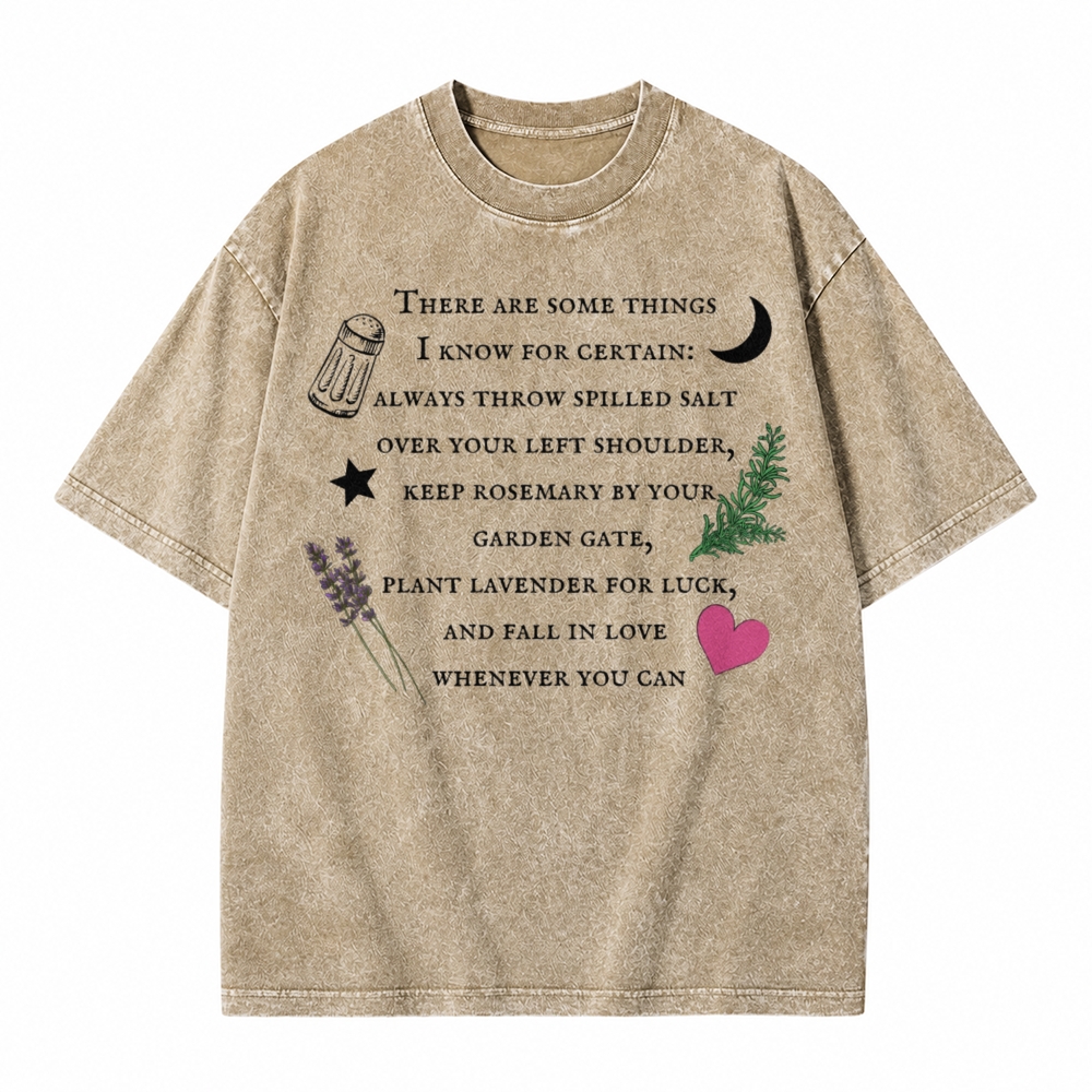 Moonnora Practical Magic Witchy Graphic Tarot Card On Comfort Colors Washed T-Shirt