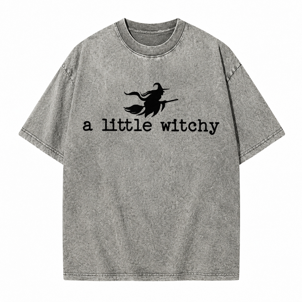 Moonnora A Little Witchy Witches Ride Tarot Card On Comfort Colors Washed T-Shirt
