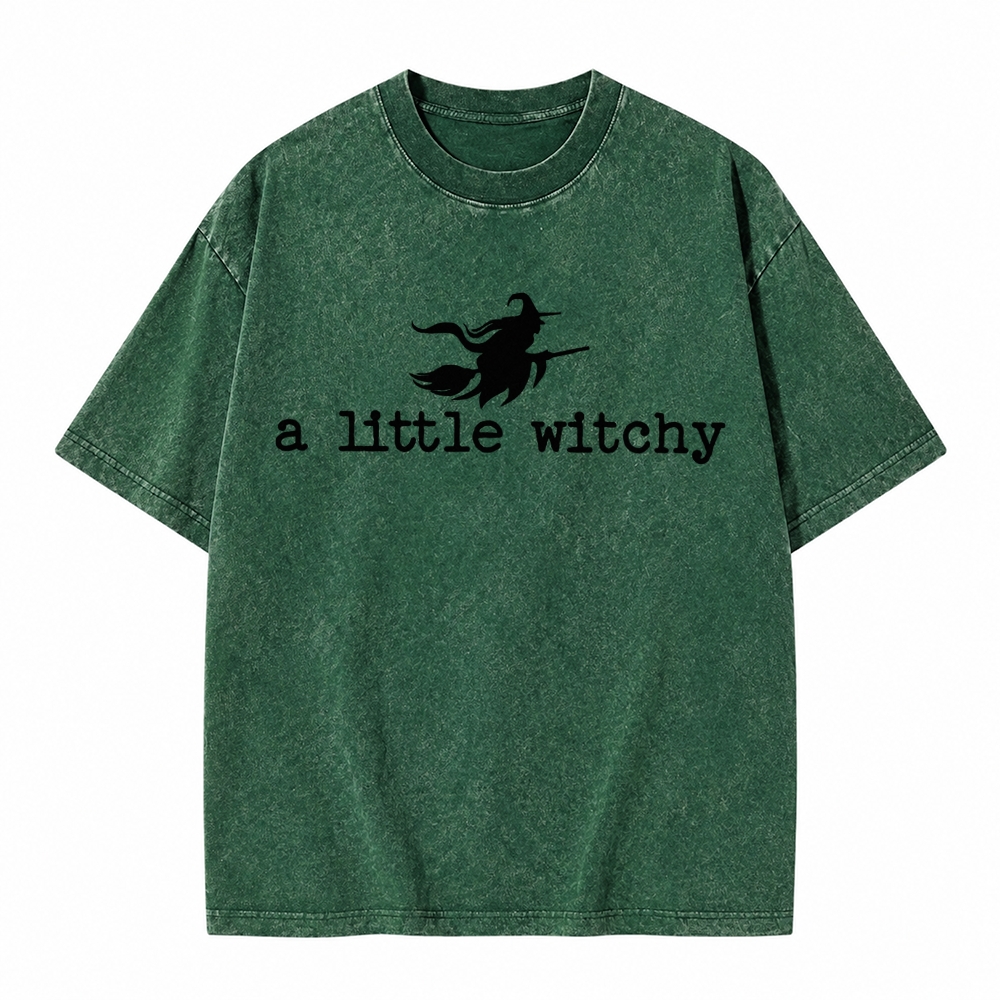 Moonnora A Little Witchy Witches Ride Tarot Card On Comfort Colors Washed T-Shirt