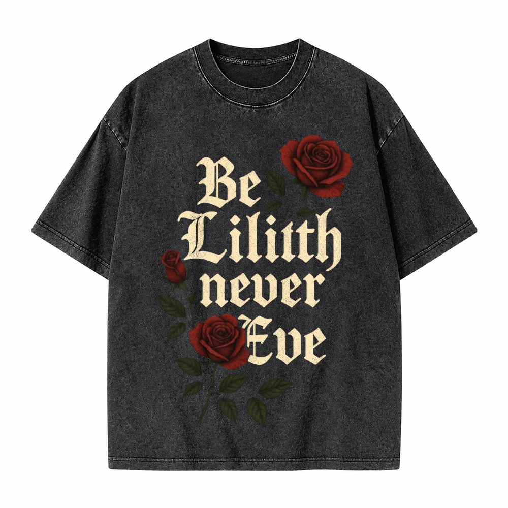 Moonnora Be Lilith Never Eve Roses Tarot Card On Comfort Colors Washed T-Shirt
