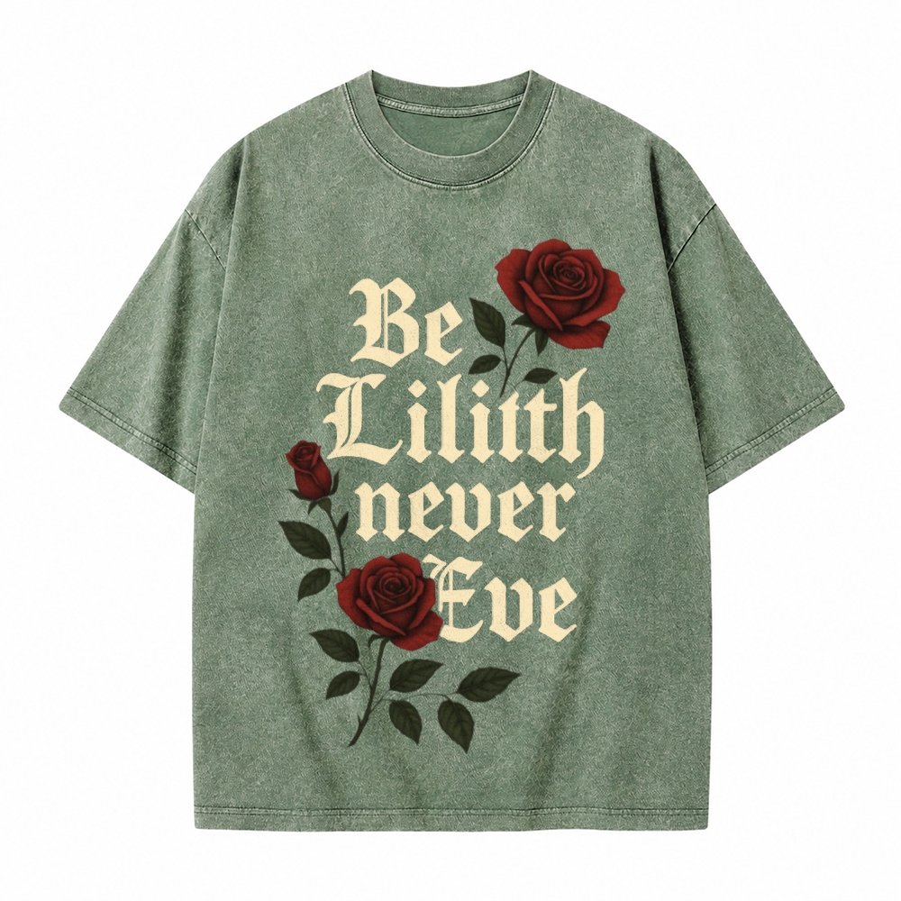 Moonnora Be Lilith Never Eve Roses Tarot Card On Comfort Colors Washed T-Shirt
