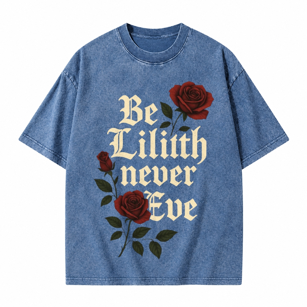 Moonnora Be Lilith Never Eve Roses Tarot Card On Comfort Colors Washed T-Shirt
