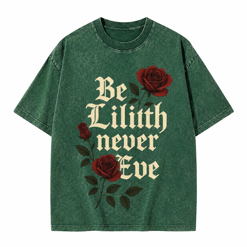 Moonnora Be Lilith Never Eve Roses Tarot Card On Comfort Colors Washed T-Shirt