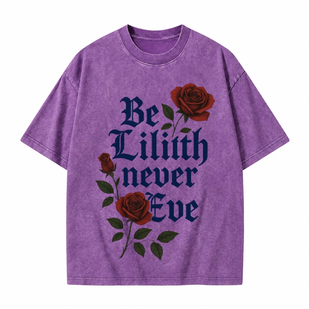 Moonnora Be Lilith Never Eve Roses Tarot Card On Comfort Colors Washed T-Shirt