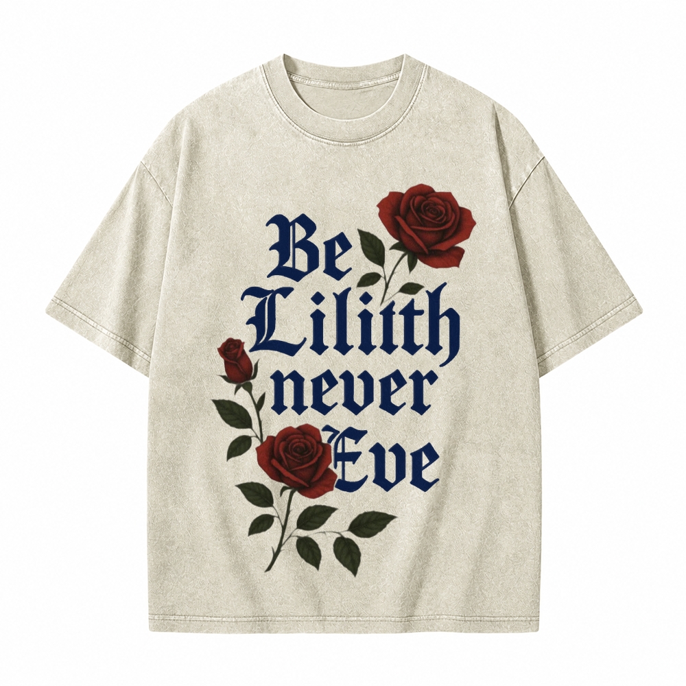 Moonnora Be Lilith Never Eve Roses Tarot Card On Comfort Colors Washed T-Shirt