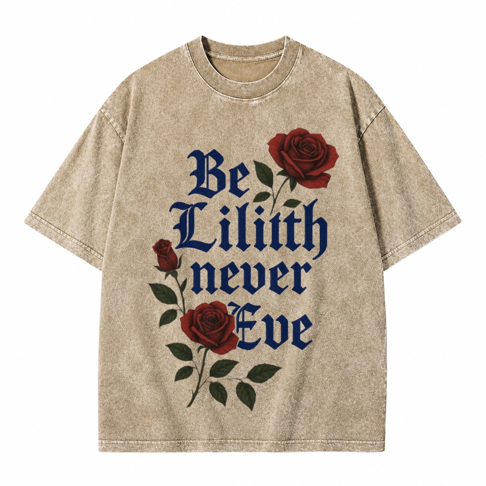 Moonnora Be Lilith Never Eve Roses Tarot Card On Comfort Colors Washed T-Shirt