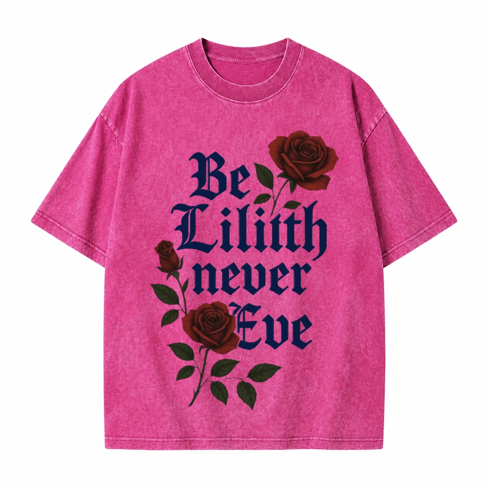 Moonnora Be Lilith Never Eve Roses Tarot Card On Comfort Colors Washed T-Shirt