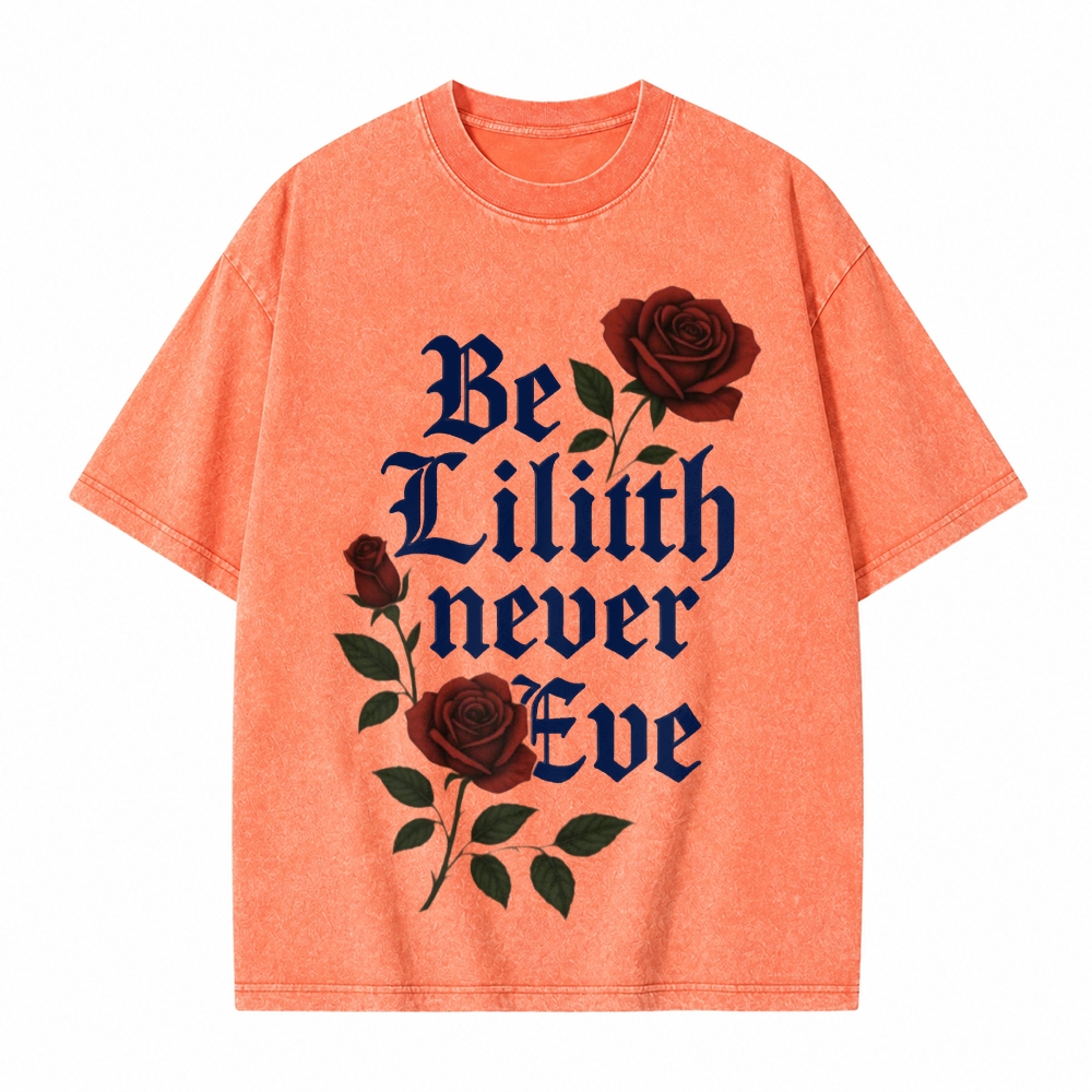 Moonnora Be Lilith Never Eve Roses Tarot Card On Comfort Colors Washed T-Shirt
