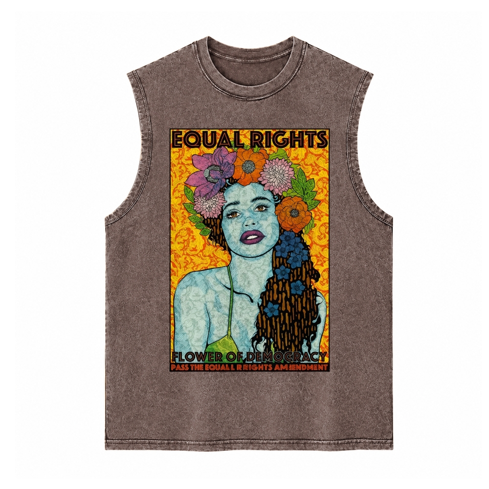 Moonnora Equal Rights Tarot Card On Comfort Colors Washed Tank