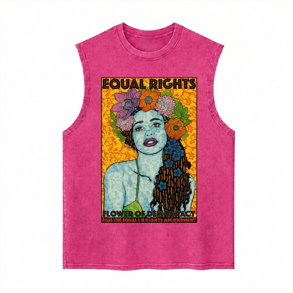 Moonnora Equal Rights Tarot Card On Comfort Colors Washed Tank