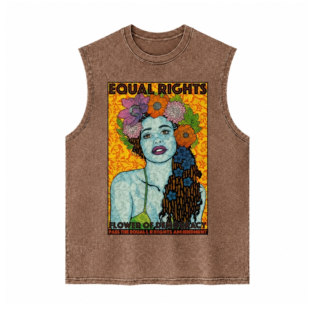 Moonnora Equal Rights Tarot Card On Comfort Colors Washed Tank