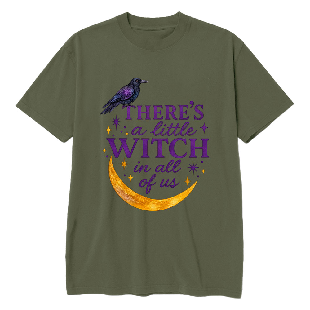 Moonnora There's A Little Witch In All Of Us Tarot Card On Comfort Colors T-Shirt