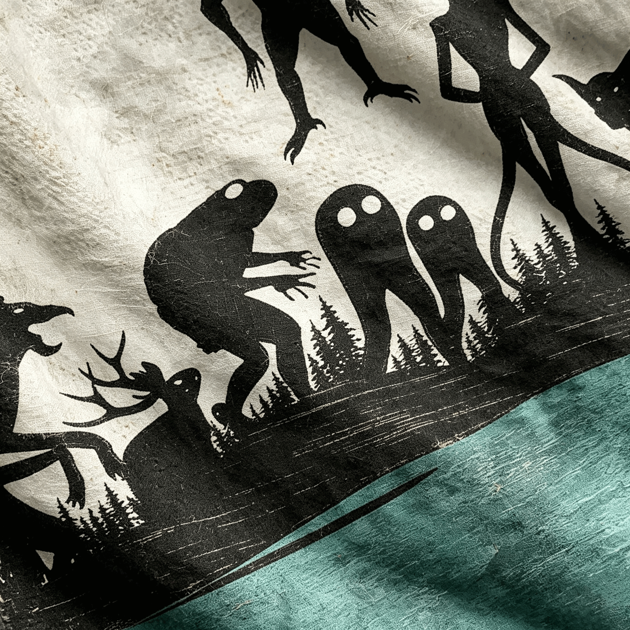 Alien Lake Monster Encounter All-Over Print Cardigan Sweaters