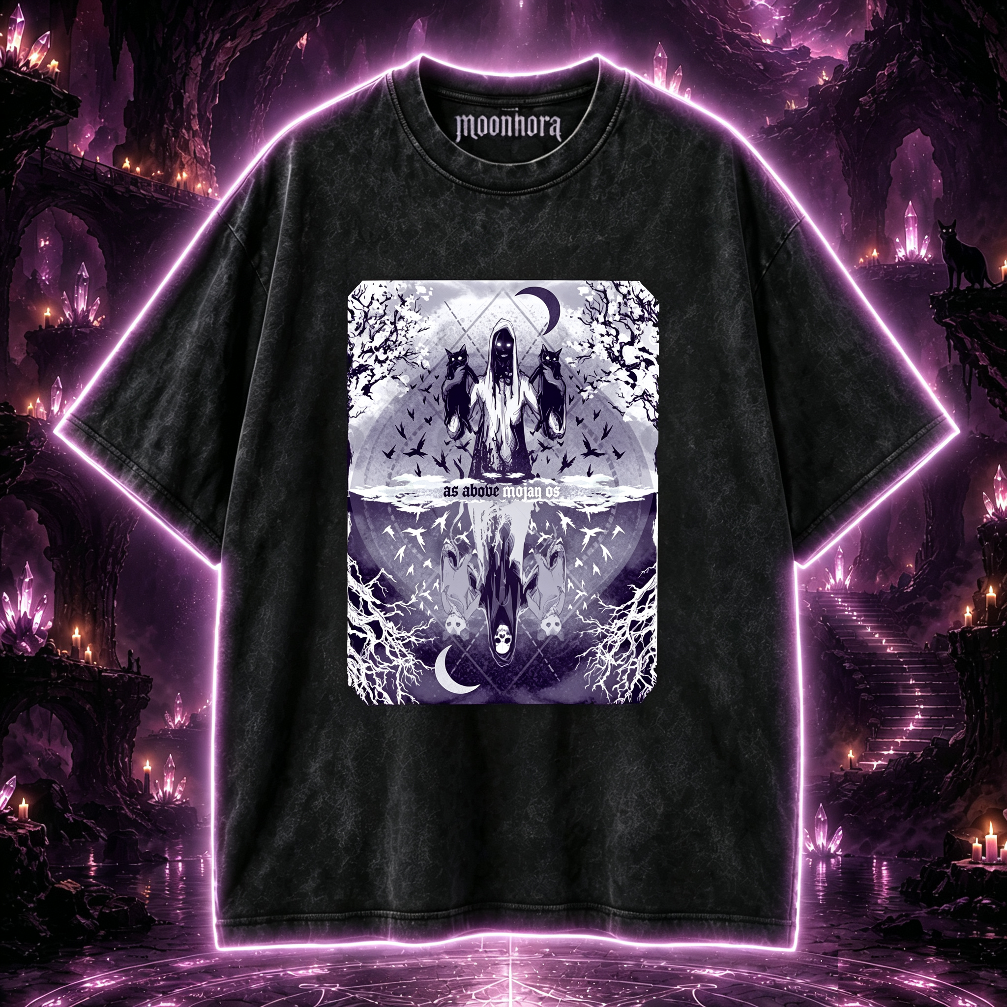 Moonnora As Above So Below Washed T-Shirt