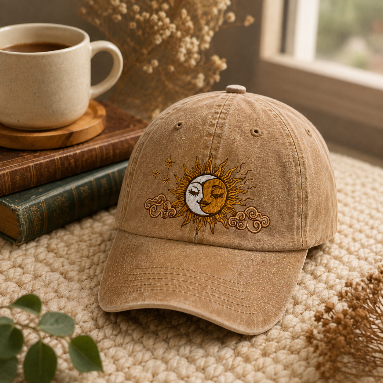 Moonnora Opposite Sun and Moon Embroidered Tarot Baseball Cap