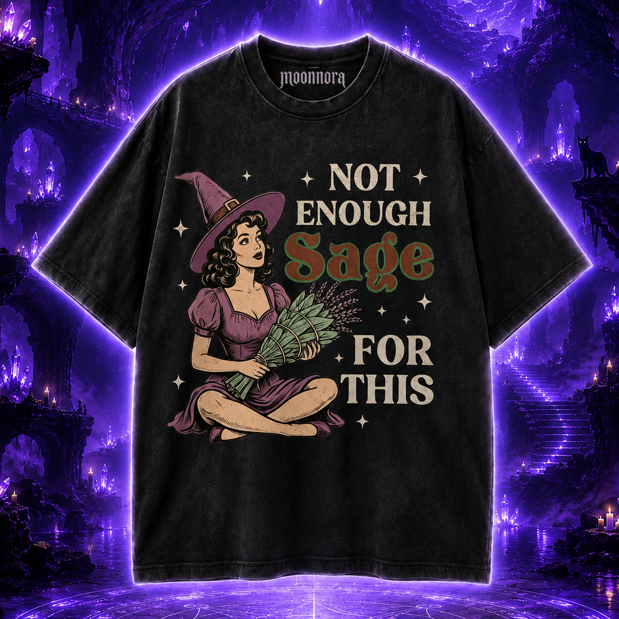 Moonnora Not Enough Sage Washed T-Shirt
