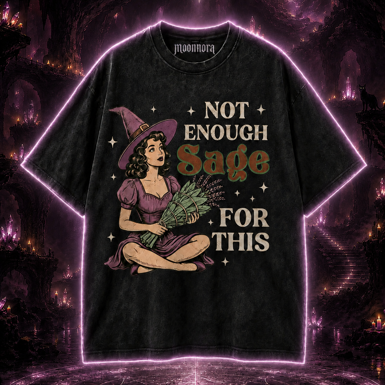 Moonnora Not Enough Sage Washed T-Shirt