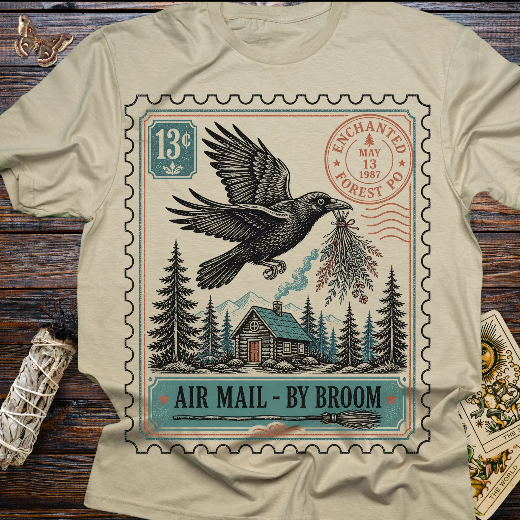 Moonnora Air Mail By Broom T-Shirt