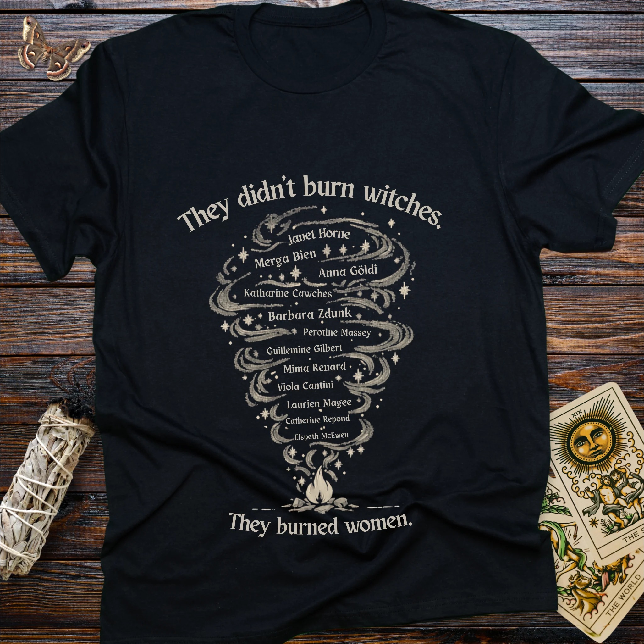 Moonnora European Witch Trials Feminist Graphic T-Shirt