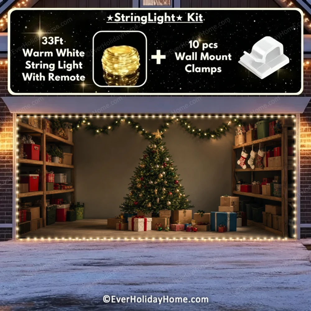 Cozy Christmas | Christmas Garage Door Cover additional product image