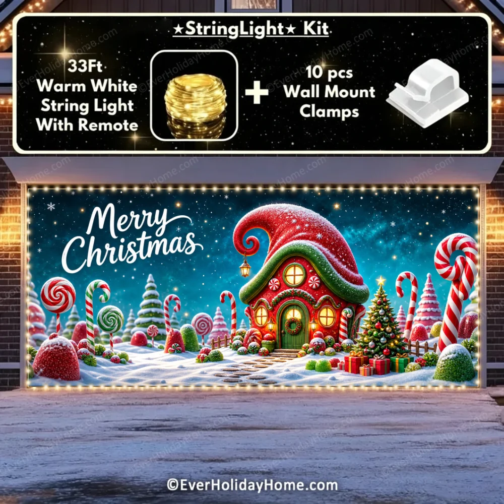 Christmas Wonderland | Christmas Garage Door Cover additional product image
