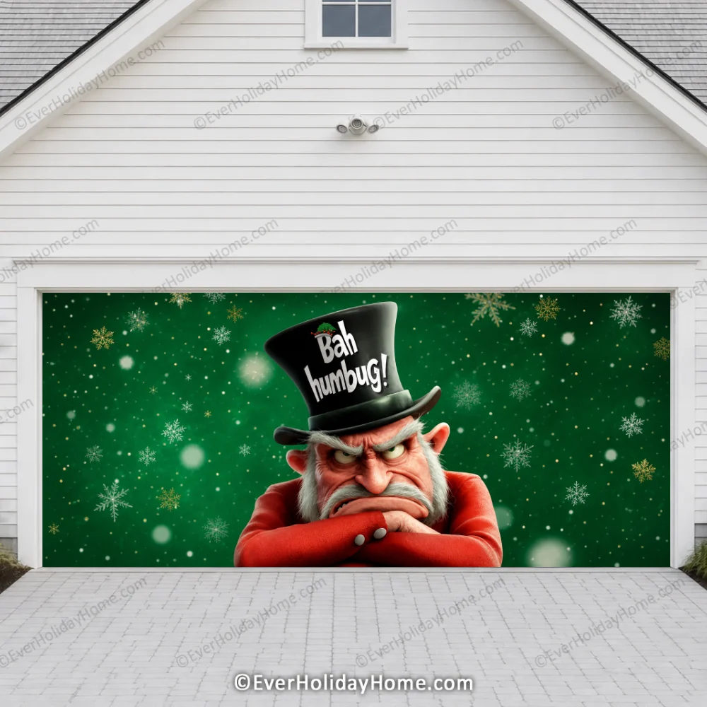 Bah Humbug | Christmas Garage Door Cover product image