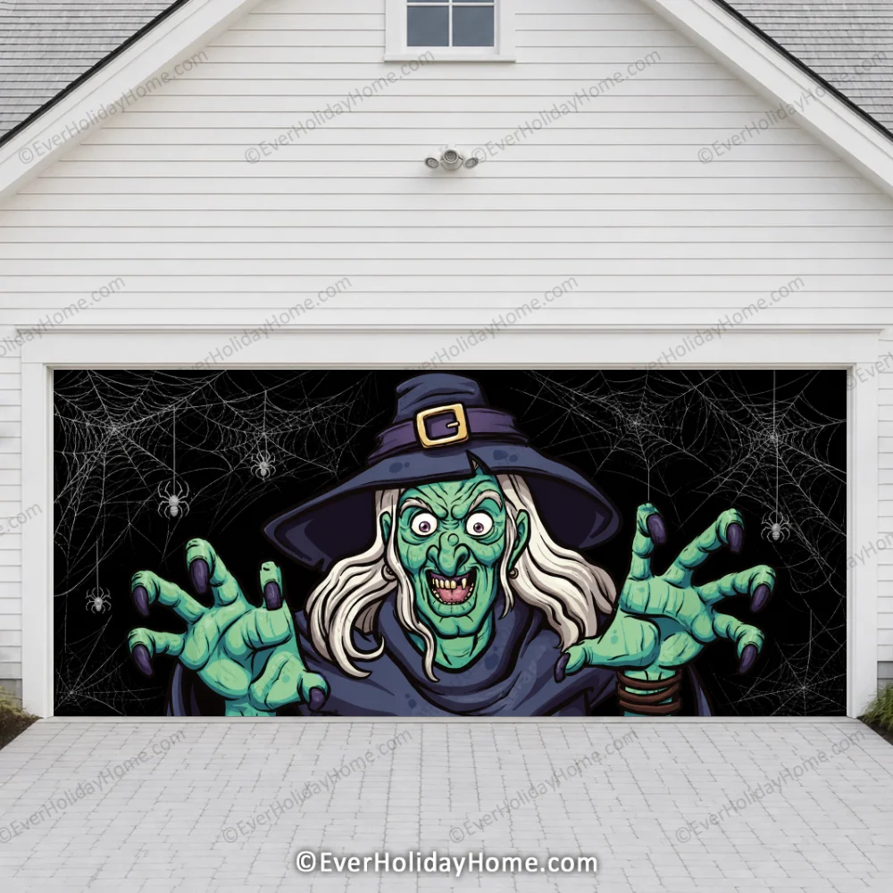 Ugly Witch | Halloween Garage Door Cover product image