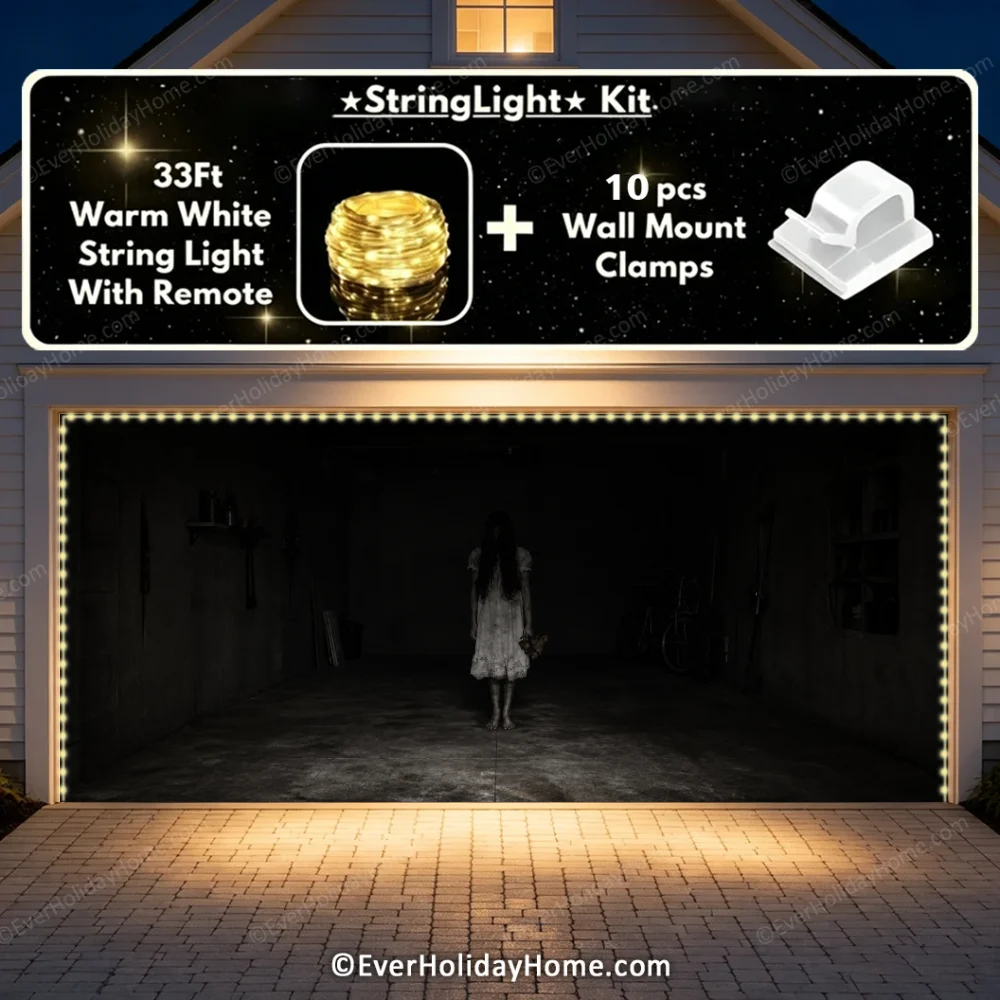 Possessed Girl | Halloween Garage Door Cover additional product image