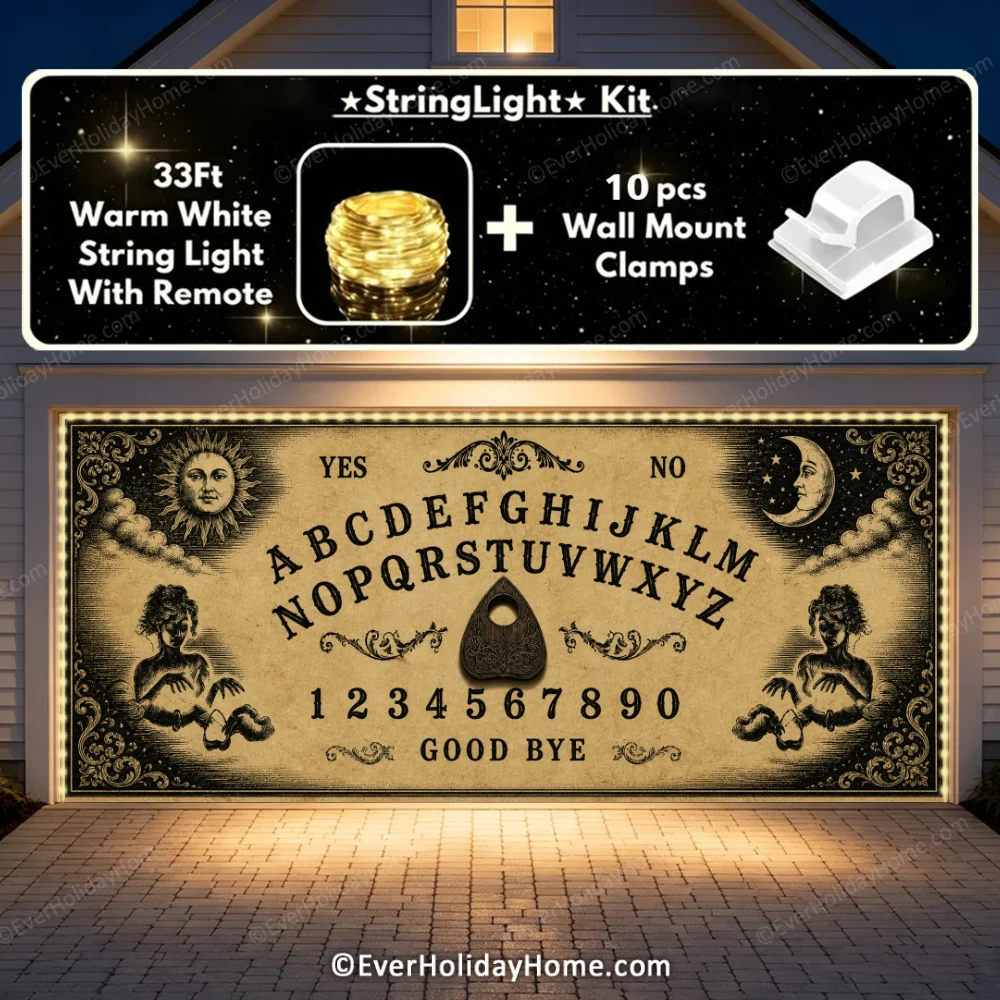 The Summoning Board | Halloween Garage Door Cover additional product image