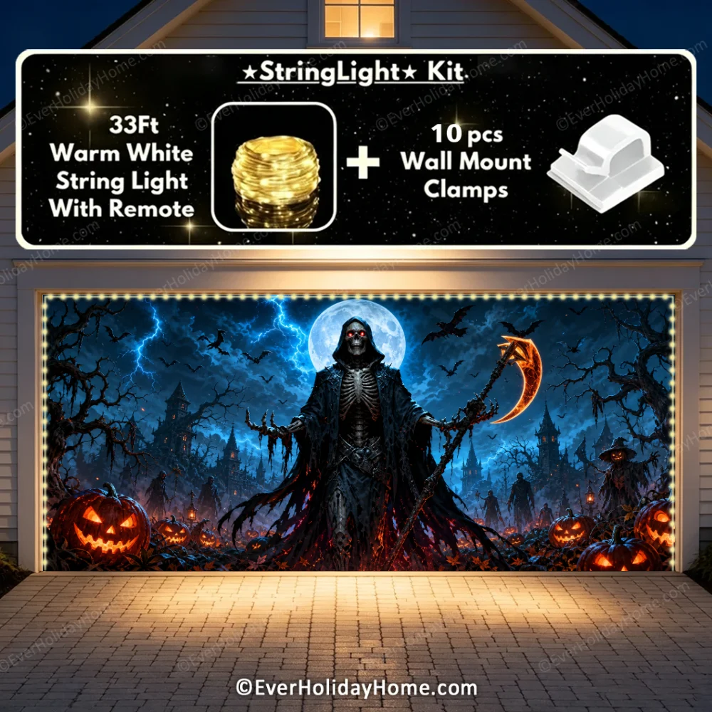 Cursed Night | Halloween Garage Door Cover additional product image